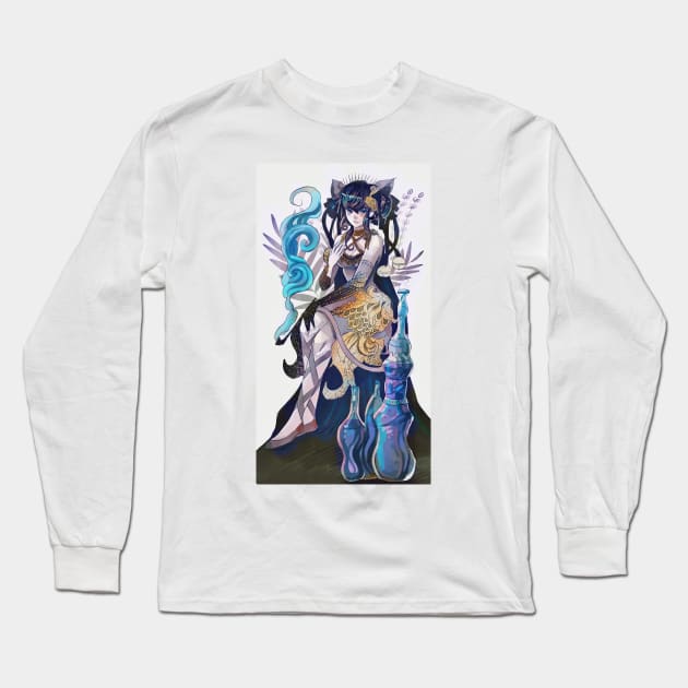 Shisha  girl  manga style fantasy cute kawaii anime Long Sleeve T-Shirt by meisanmui